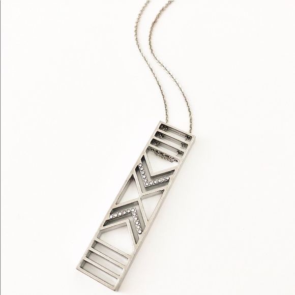 Express Jewelry - Express silver geometric pendant necklace